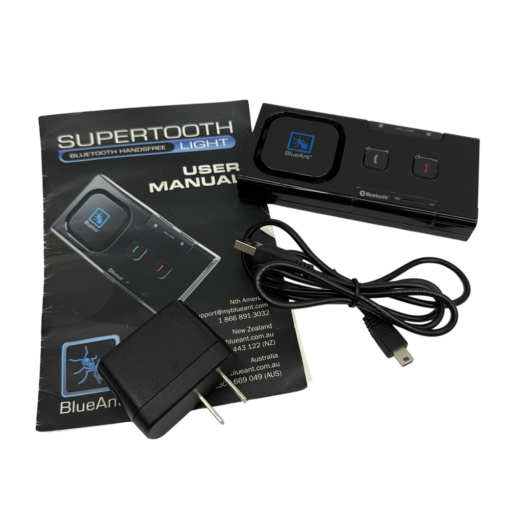 BlueAnt Supertooth Light Bluetooth Handsfree Car Speakerphone Kit Black